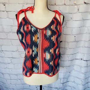 Rock and Roll Denim, Multi Color, Knitted Tank, Aztec/Southwestern pattern